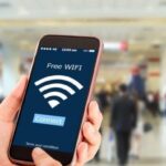 Router WiFi dengan sinyal yang terhalang